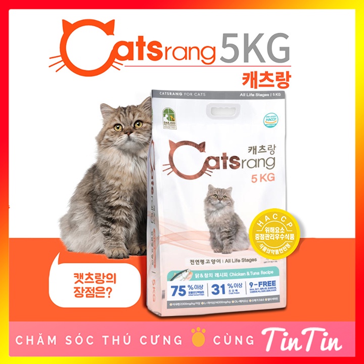 Thức Ăn Hạt Cho Mèo Catsrang 5kg Giá rẻ