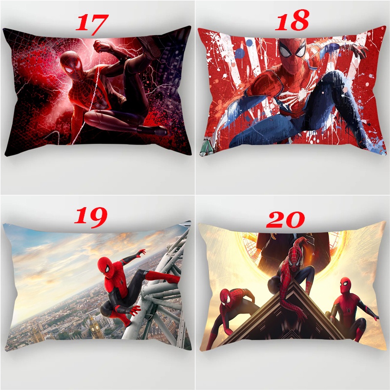 Vỏ gối đơn polyester in hình siêu anh hùng Người Nhện trang trí nhà cửa/xe hơi