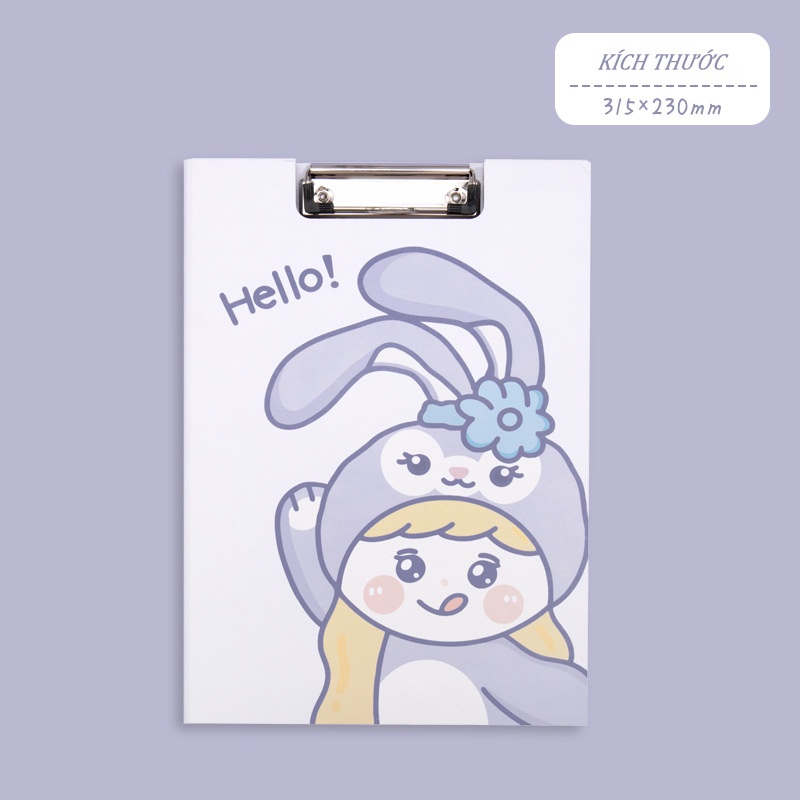 Bìa Kẹp Tài Liệu, Kẹp Giấy A4, Bìa Trình Ký Đa Dạng, Hoạ Tiết Cute