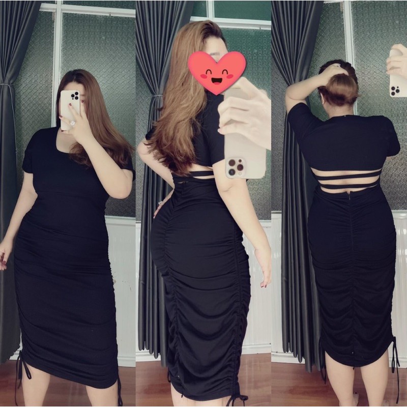 Đầm body rút dây bigsize 60=>90kg