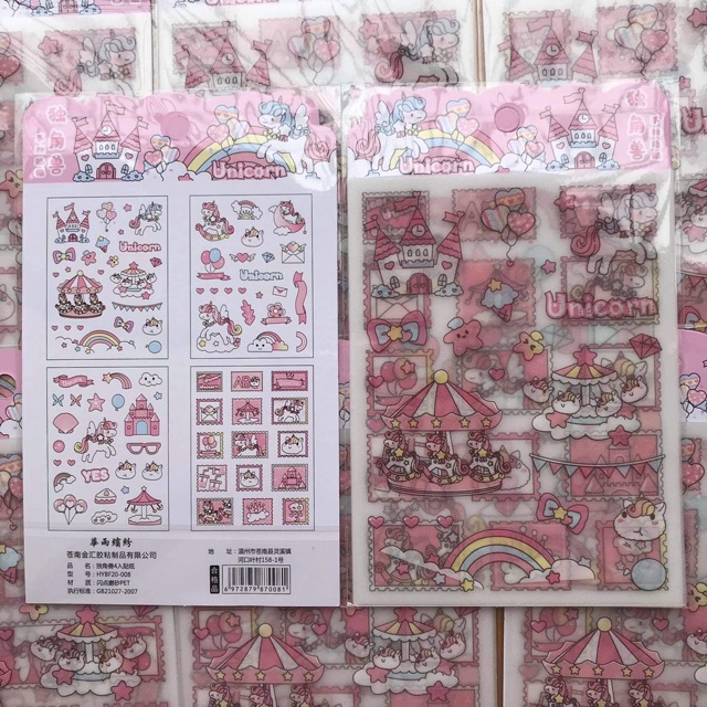 🌸Sticker chủ đề mầu hồng nhũ bling