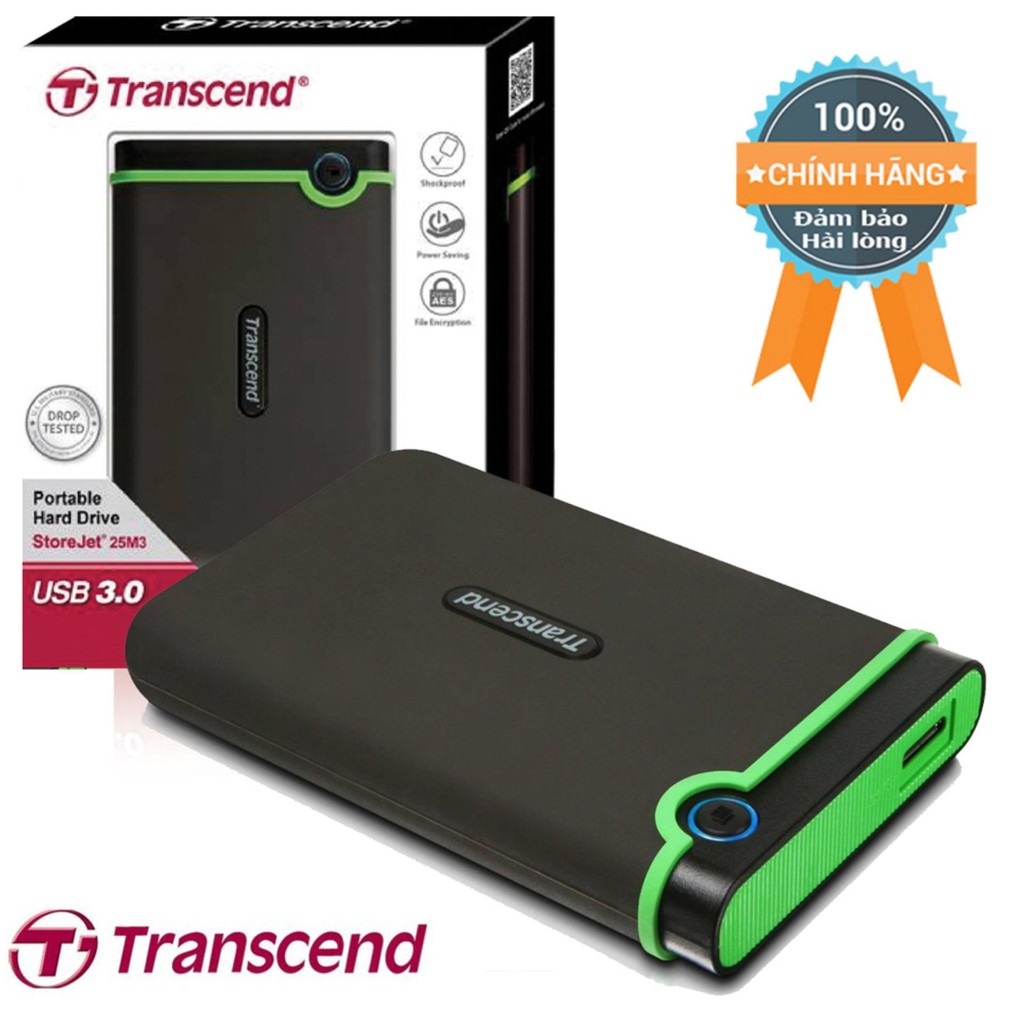 Ổ CỨNG HDD DI ĐỘNG TRANSCEND 1TB CHÍNH HÃNG | BigBuy360 - bigbuy360.vn