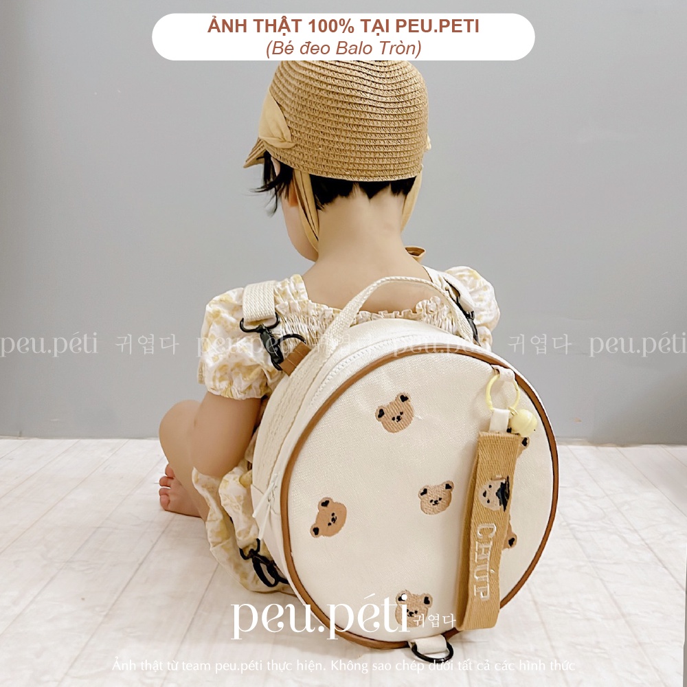 XẢ BALO THÊU TÊN BÉ THEO YÊU CẦU style Hàn giá tốt nhất Sàn- by peu.péti