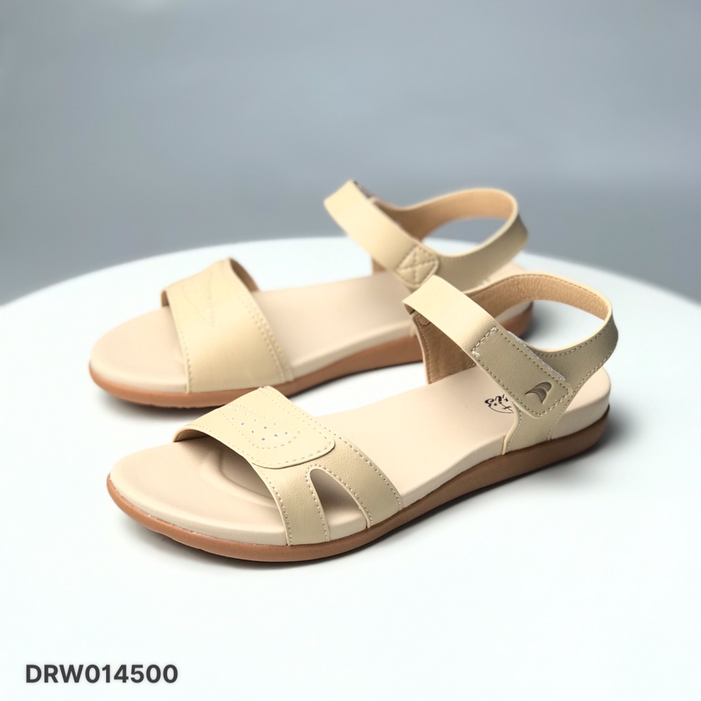 Sandal nữ ❤️FREESHIP❤️ Dép quai hậu học sinh trẻ trung đế bằng quai dán tiện lợi DRW014500
