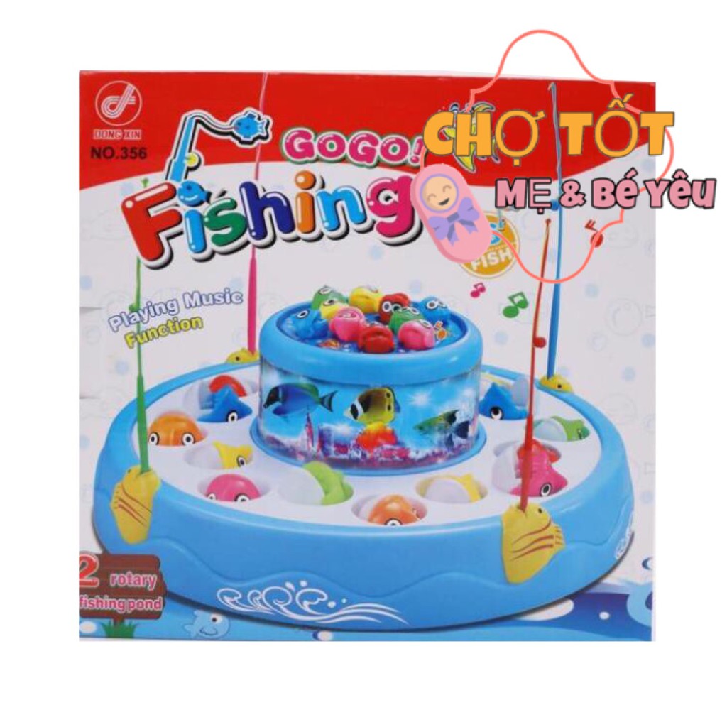Đồ Chơi Câu Cá 2 Tầng Nam Châm Quay 360 Độ Có Đèn &amp; Nhạc