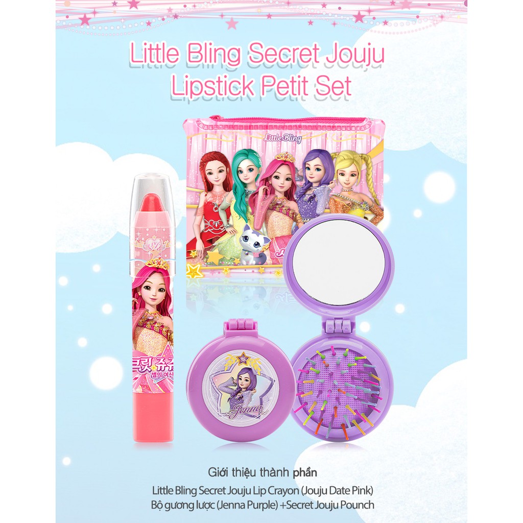 Set trang điểm cho bé Little Bling Secret Jouju Lipstick Petit | BigBuy360 - bigbuy360.vn