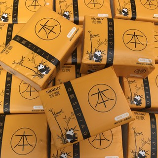 Giấy Ăn Gấu Trúc SIPIAO Loại 1 Thùng 30 Gói Làm Từ Sợi Tre Siêu Mềm Siêu Dai