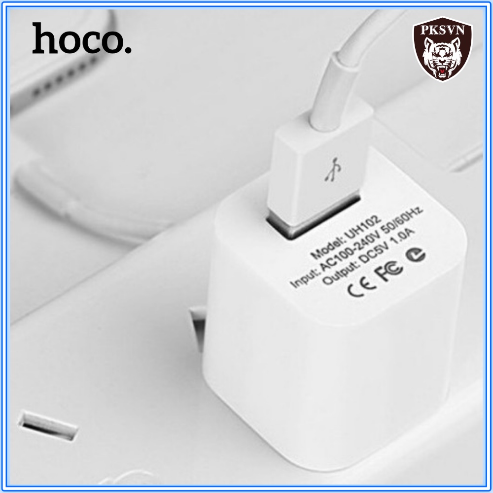 Củ Sạc 1 Cổng Chính Hãng Hoco UH102 5V-1A Ổn định dòng điện, Sạc mọi thiết bị An toàn, Chống cháy nổ - Bảo Hành 1 Năm
