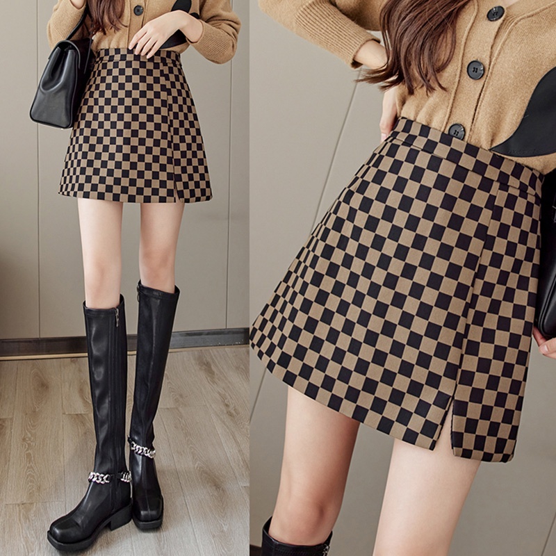 Chân váy chữ A GENAISHA họa tiết hoa cúc xinh xắn thời trang cho nữ