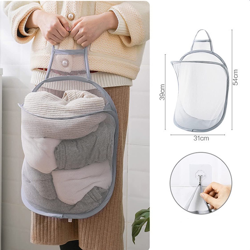 Giỏ Đựng Quần Áo Bẩn Không Đục Lỗ Sắp Xếp Gọn Gàng Cho Phòng Tắm