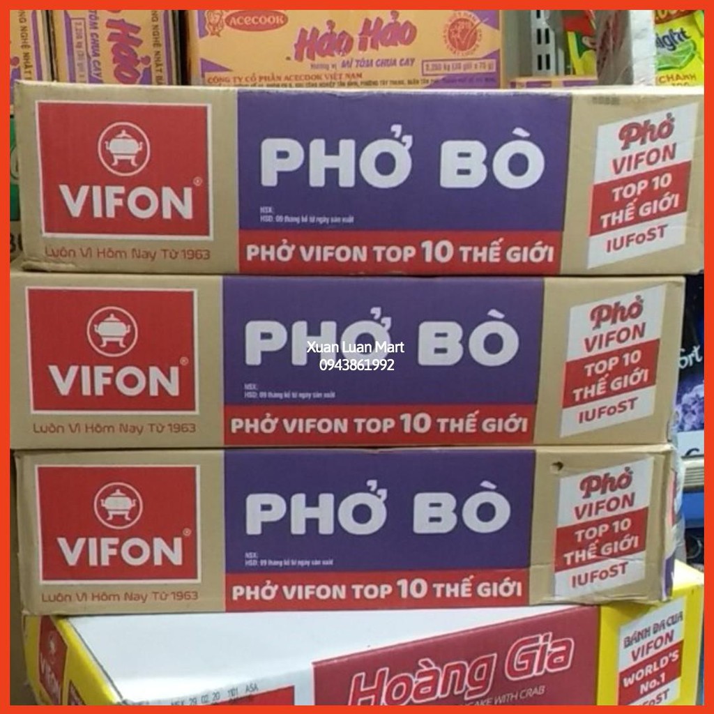 Thùng Phở Bò Vifon 30 Gói x 65g