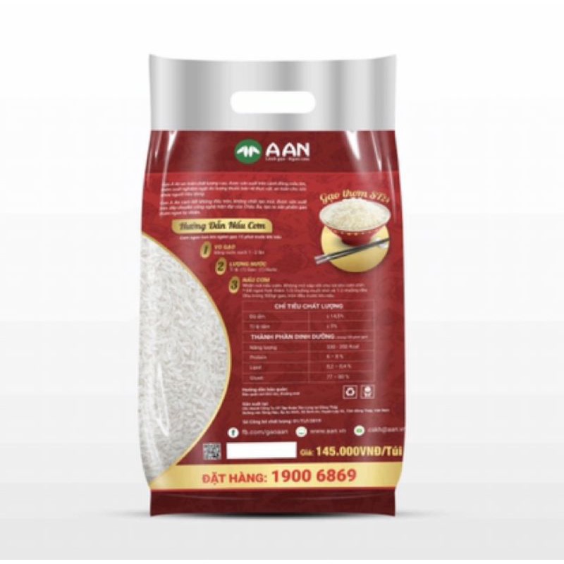 Gạo thơm ST24 A An ( túi 5kg)