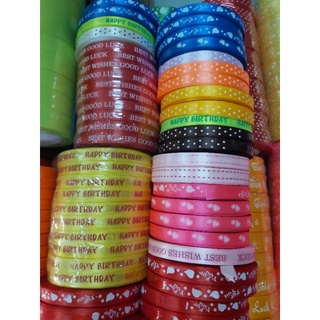 Ruy băng 1cm hoạ tiết chấm bi