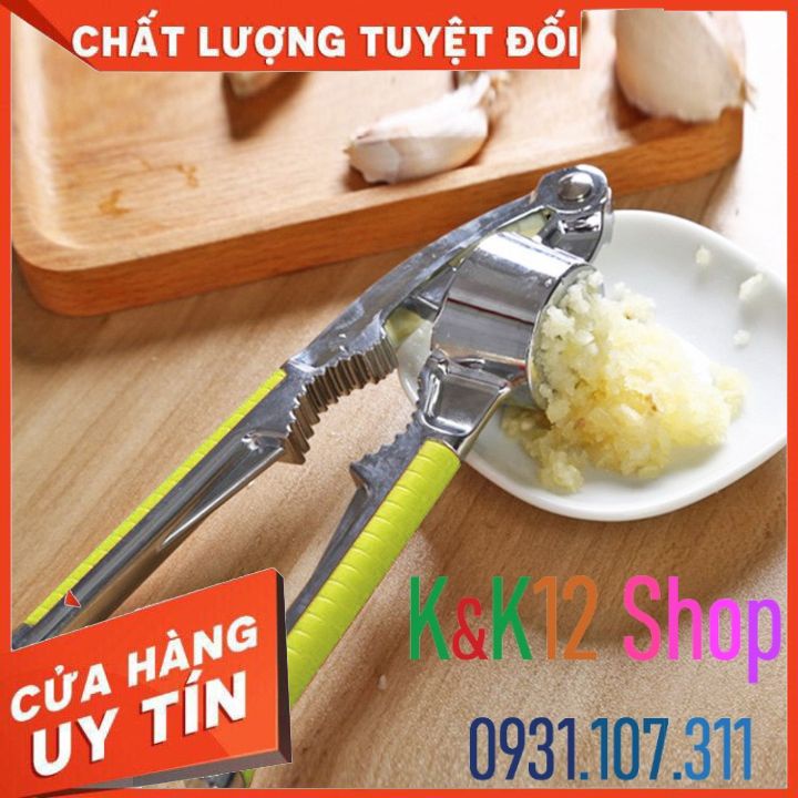 Dụng cụ ép tỏi bằng Inox K01 tiện dụng. Dụng cụ kẹp càng cua đa chức năng.