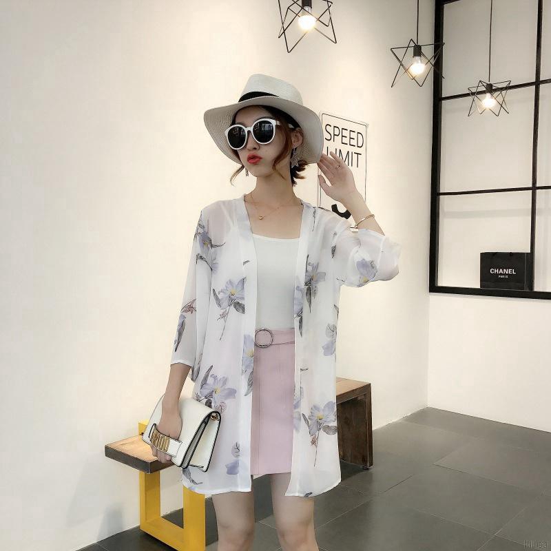 Áo khoác cardigan cổ chữ V hoạ tiết in có size lớn cho nữ