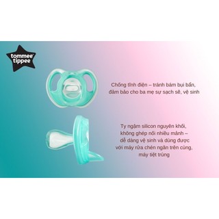 Ty ngậm Tommee Tippee 0-6 tháng vỉ 1 cái