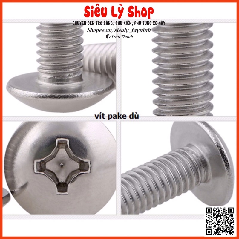 Set 10 con Vít Bake INOX 304 - M3x6mm