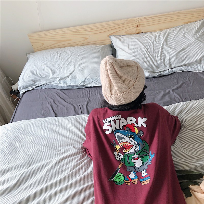 🌸Siêu Rẻ 💯  Áo thun tay lỡ Summer Shark UNISEX FORM RỘNG CHẤT ĐẸP CÓ FREESHIP | BigBuy360 - bigbuy360.vn