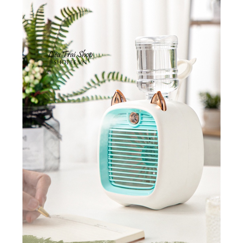 Quạt điều hòa mini phun sương tích điện sạc USB