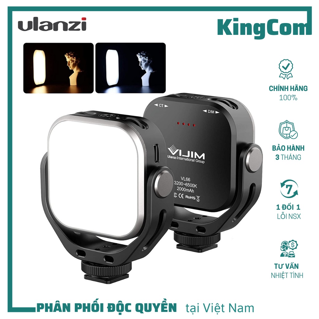VIJIM VL66 - ĐÈN LED ĐIỀU CHỈNH NHIỆT MÀU 3200-5600K - HÀNG CHÍNH HÃNG