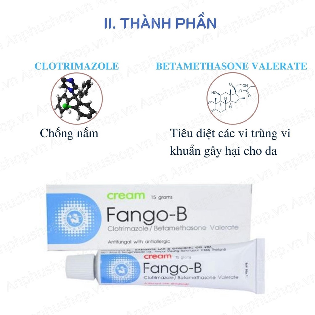 Kem bôi lang ben, nấm ngứa Fango-B CREAM Thái Lan - Sản phẩm chính hãng LB01