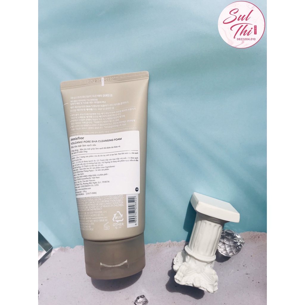 Sữa rửa mặt sạch sâu đá tro núi lửa innisfree Volcanic Pore BHA Cleansing Foam 150 g