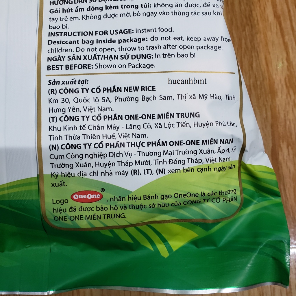 Bánh gạo OneOne Vị Ngọt Dịu gói 150g