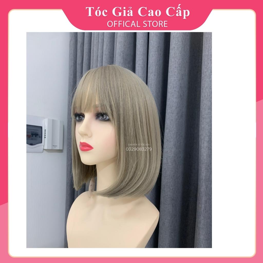 Tóc giả nữ nguyên đầu ngắn đẹp, 31cm, tặng kèm wig, BHT3030
