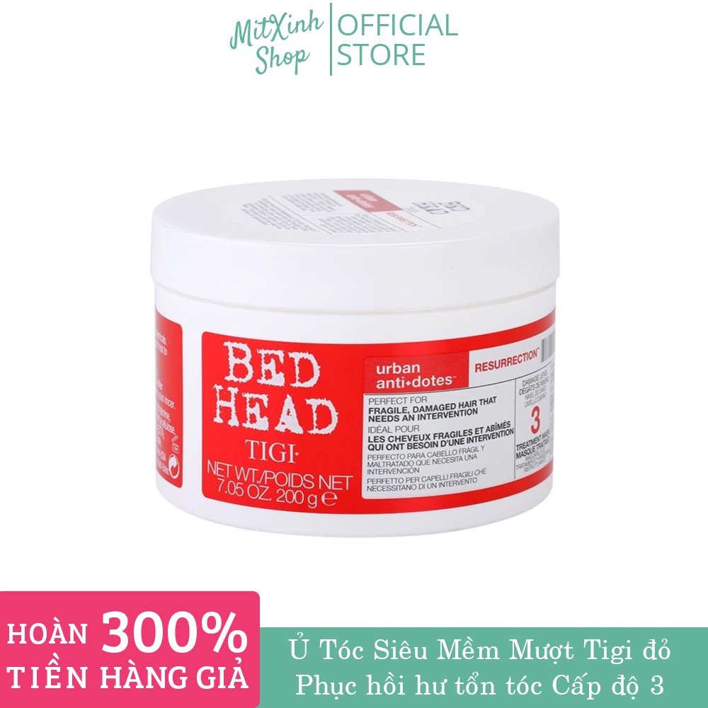 Ủ Tóc TIGI Đỏ Chứa Nano Collagen Hồi Sinh Tóc Hư Tổn - Hủ 200G