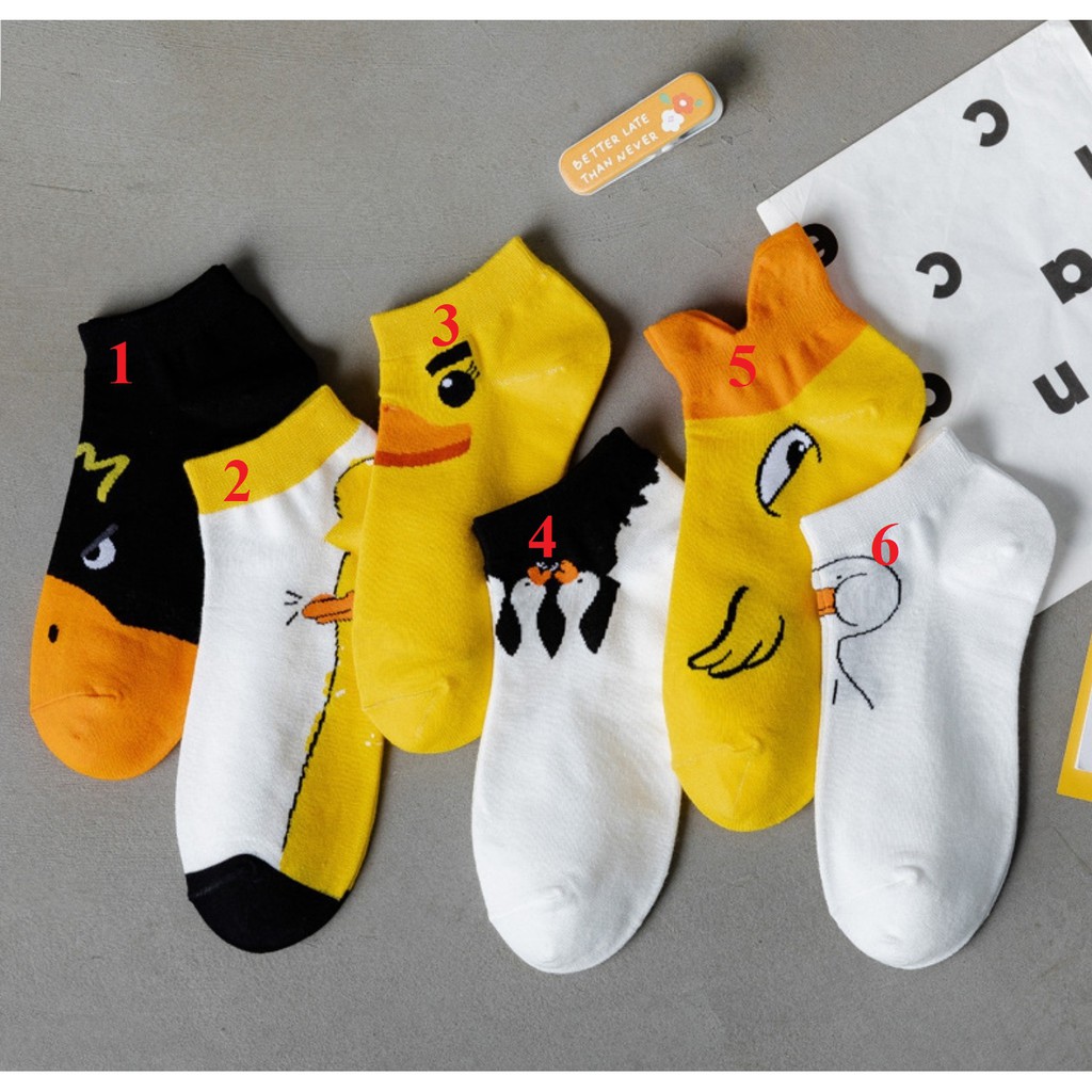 TẤT VỊT NGẮN CỔ DORA PHONG CÁCH HQ 100% COTTON