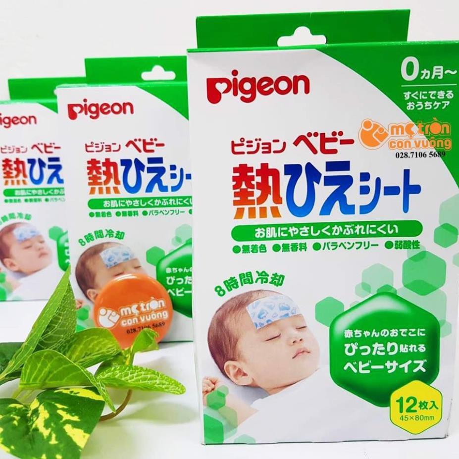Dán hạ sốt Pigeon của NhậtCHÍNH HÃNG  không màu, không mùi, mang lại cho bé cảm giác dễ chịu.