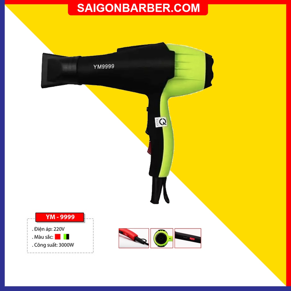 Máy sấy tóc YM9999 công suất 3000W cho Salon, Barbershop