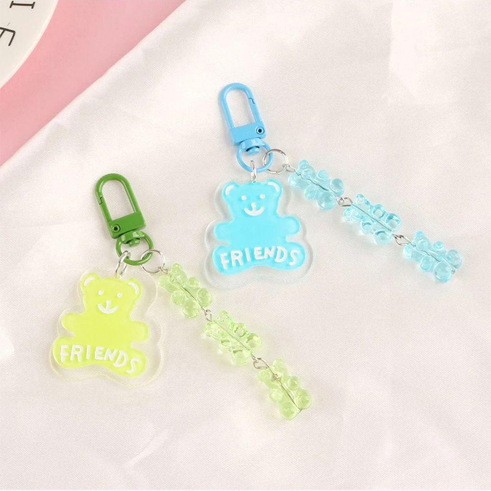 Móc Khóa Hình Gấu Màu Kẹo Ngọt Dễ Thương
