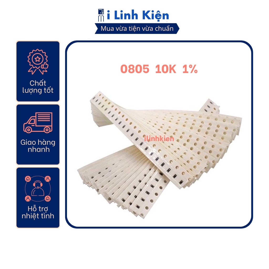 Điện trở dán 0805 10K 1% chất lượng tốt