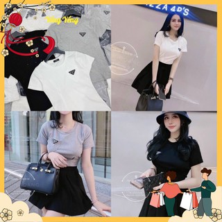 ANU145 - ÁO ZIP NỮ CỘC TAY LOGO PRADA