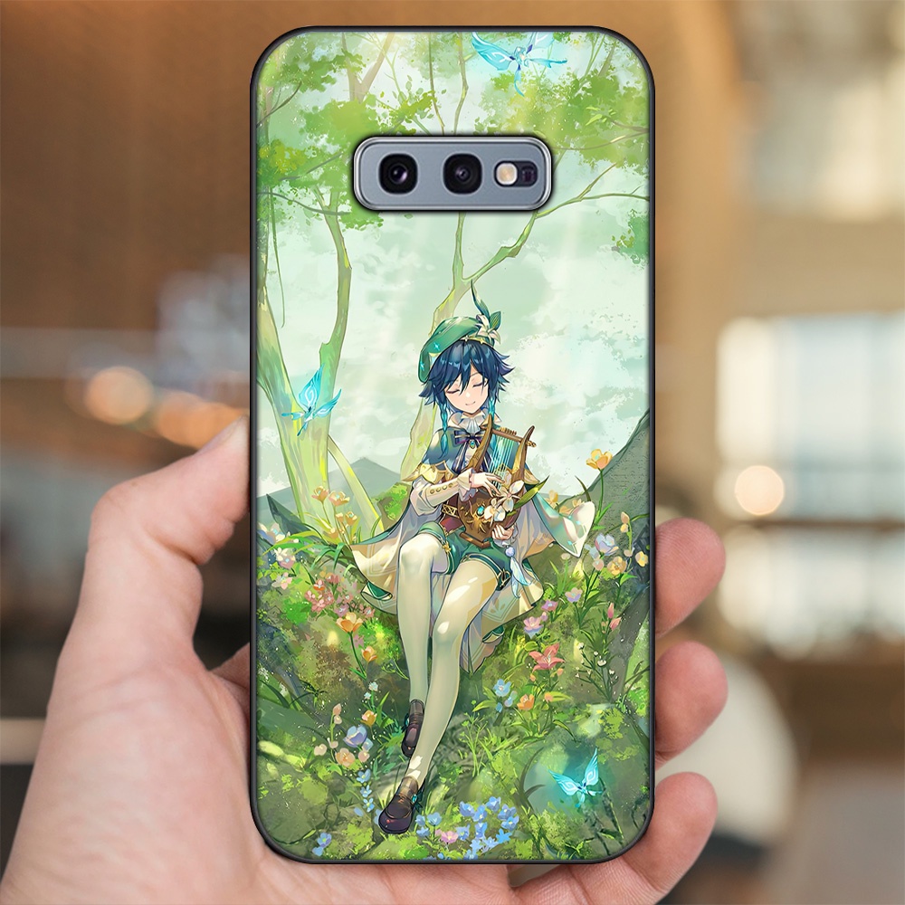 Ốp lưng Samsung S10e viền đen in hình Venti Genshin Impact