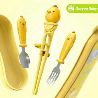 Bộ muỗng nĩa, đũa ăn dặm cho bé goryeo baby hàn quốc