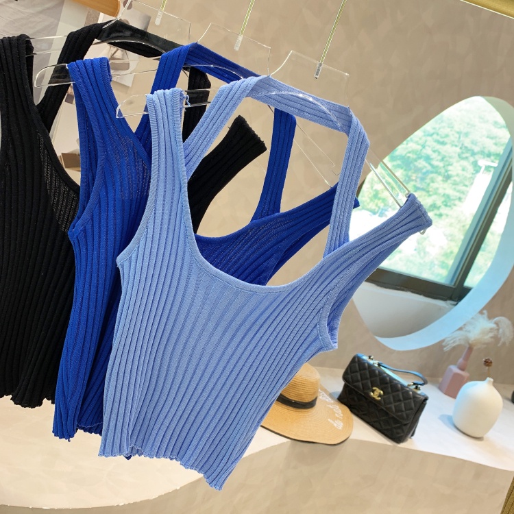 SUXI Áo Hai Dây Dáng Ôm Màu Sắc Thời Trang Xuân Hè Cho Nữ