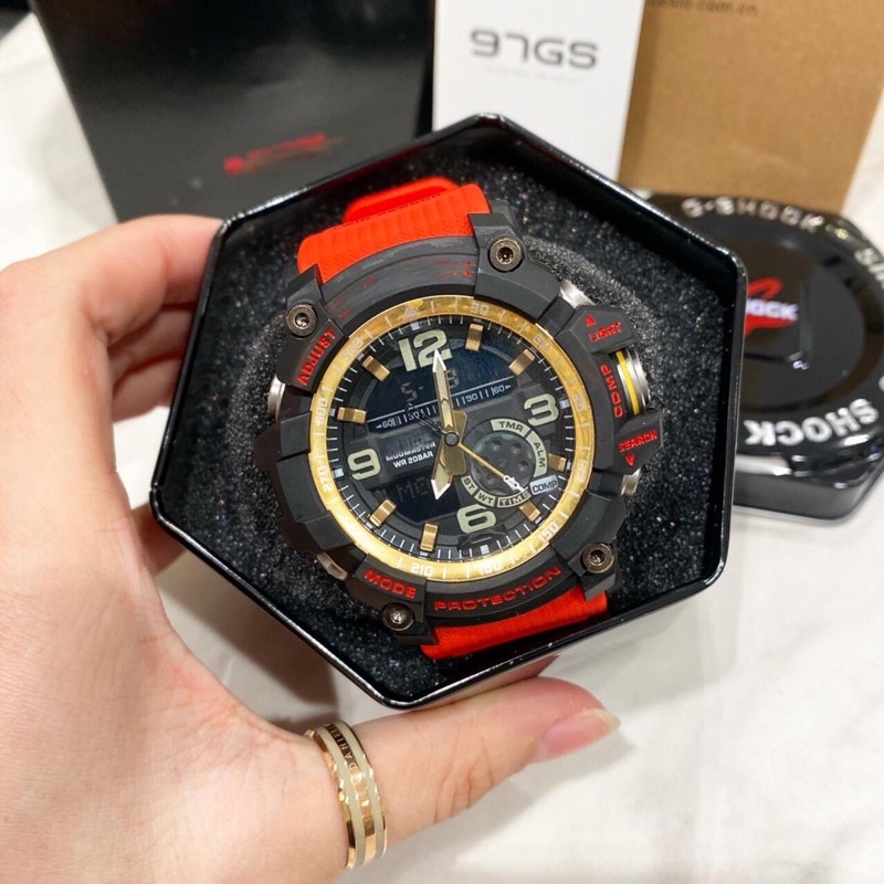 Đồng Hồ Nam  G.G 1000  Loại Cao Cấp Fullbox,thể thao 3 màu cực Men, kim điện tử full box, Chống nước, chống và đập,46mm