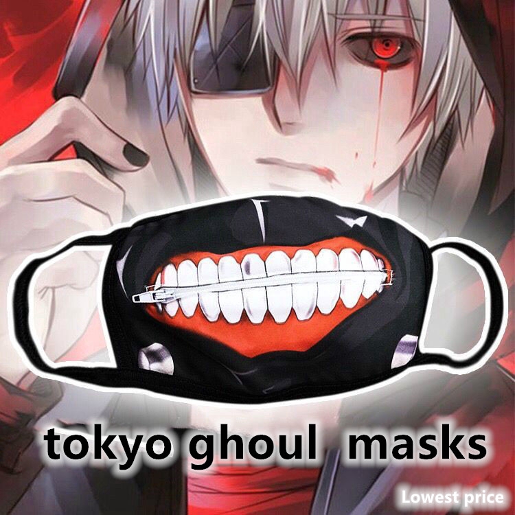 Khẩu trang in họa tiết kiểu hoạt hình Jinmuyan trong Tokyo Ghoul