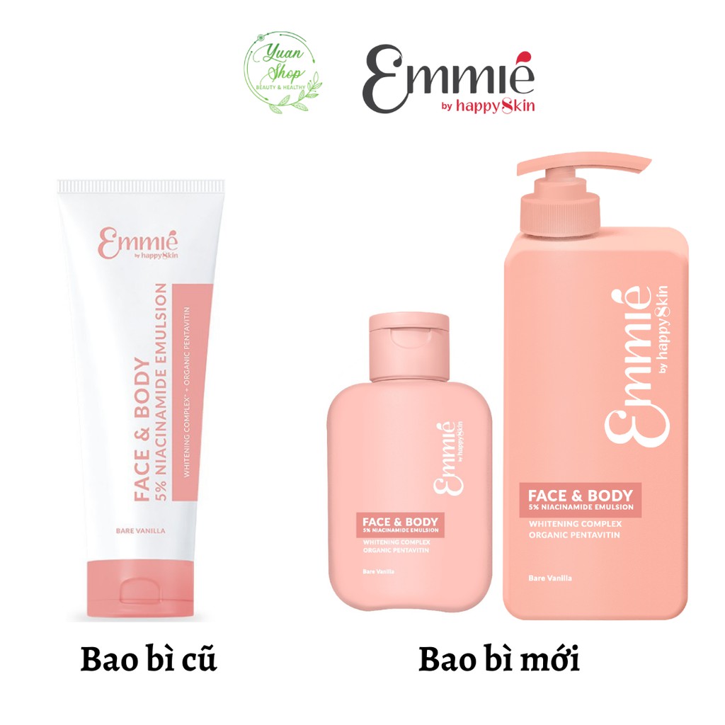 Kem Dưỡng Sáng Da Cho Mặt Và Cơ Thể Emmié Face & Body Emulsion 5% Niacinamide