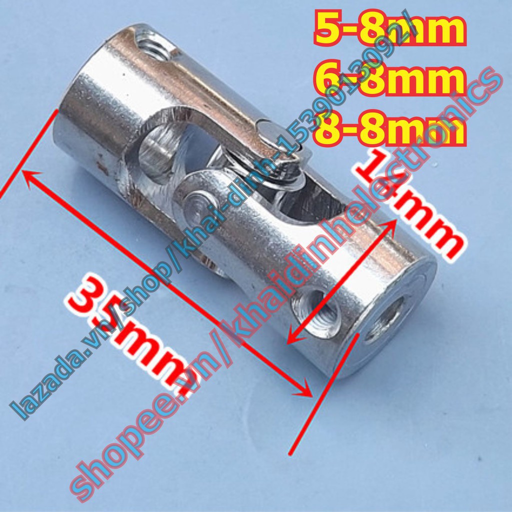 khớp cardan, khớp nối chéo, kết nối 2 trục dễ dàng 2 trục dùng cho trục 8mm/10mm kde5173