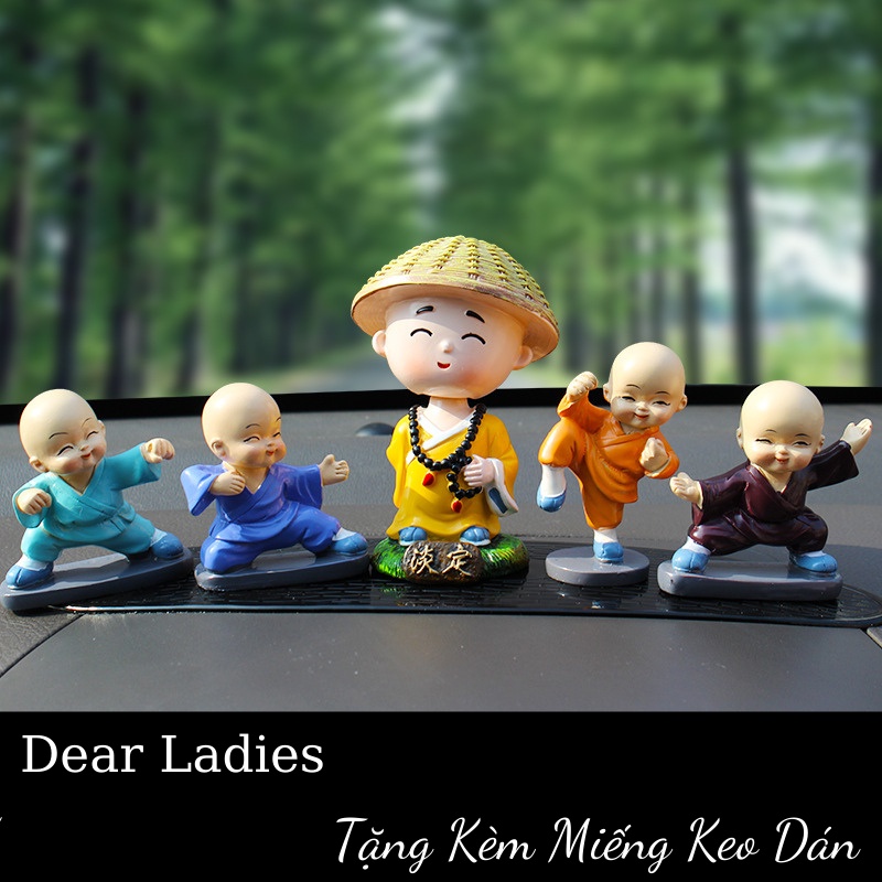 Tượng chú tiểu bình yên trang trí ô tô, nhà cửa/ Sét tượng chú tiểu nhiều mẫu 💕FREESHIP 50k💕 - Dear Ladies