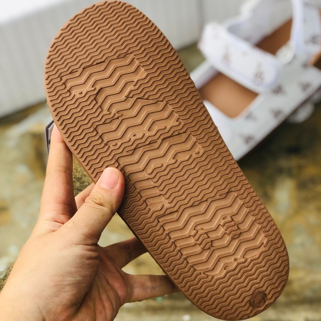 Giày Sandal 𝐌𝐋𝐁 ❤️FREESHIP + Hộp + Lùi 1 size❤️ xăng đan mlb LA thể thao nam nữ màu nâu quai trắng