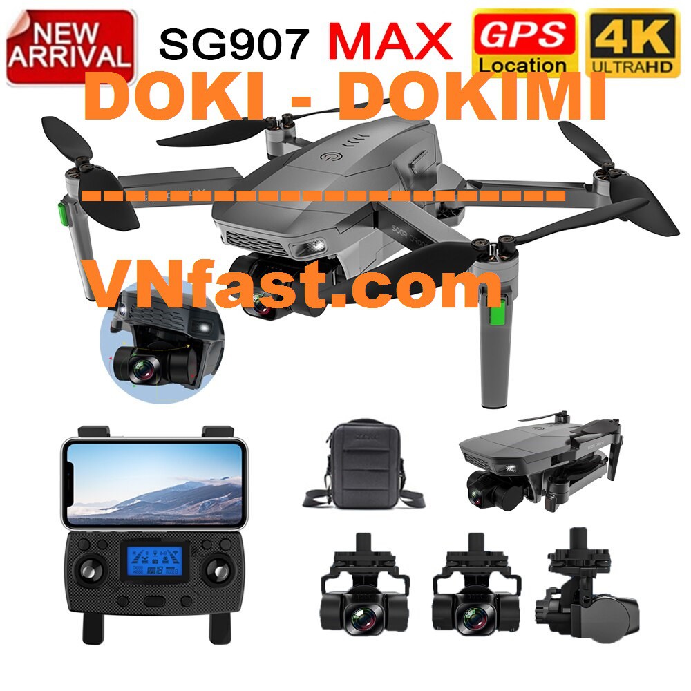 Flycam SG907 MAX - gimbal 3 Trục Gimbal WIFI 5Ghz FPV động cơ không Chổi Than