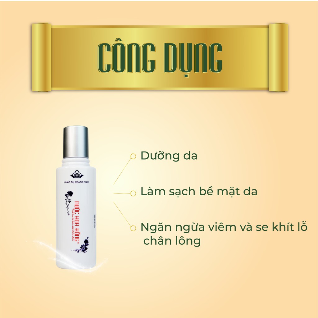 Nước hoa hồng Phấn nụ Hoàng Cung giúp làm sạch bề mặt da, dưỡng da, se khích lỗ chân lông 120ml | BigBuy360 - bigbuy360.vn