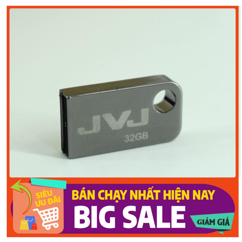 USB 64Gb/32Gb/16Gb 2.0 JVJ FLASH S2 siêu nhỏ vỏ kim loại -  tốc độ 100MB/s chống nước chống nhiệt, Móc khóa