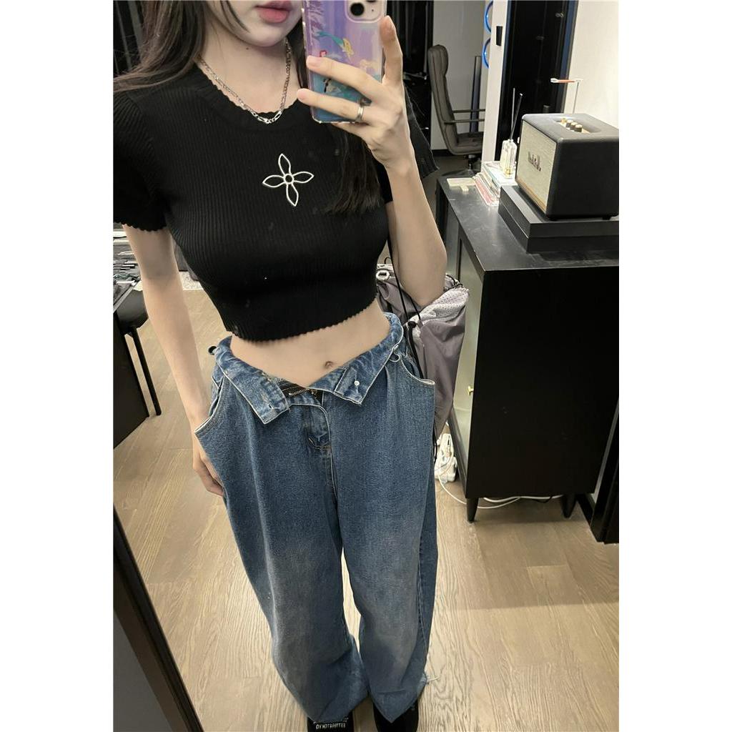 Áo Thun Dệt Kim Lửng Dáng Ôm Thời Trang Cho Nữ 61345