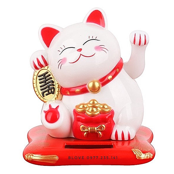 Mèo Thần Tài Vẫy Tay May Mắn, Hạnh Phúc, Tài Lộc,  Mèo Thần Tài, Mèo Vẫy Tay chạy bằng năng lượng mặt trời