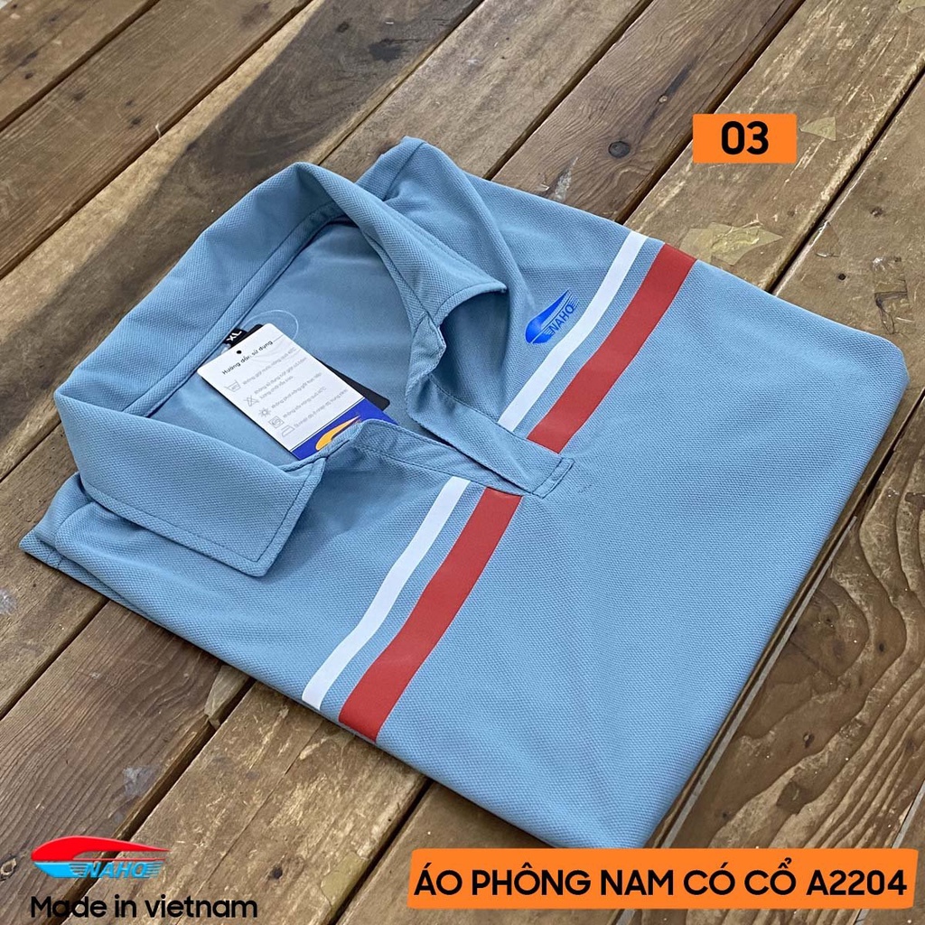 Áo phông polo nam trung niên, made in viet nam, đẹp hợp thời trang-A 2204